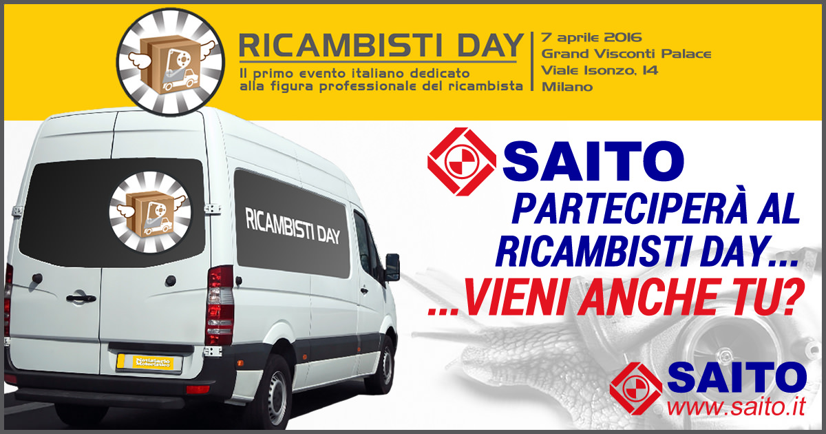 SAITO sponsor del RICAMBISTI DAY 7 aprile 2016 | SAITO