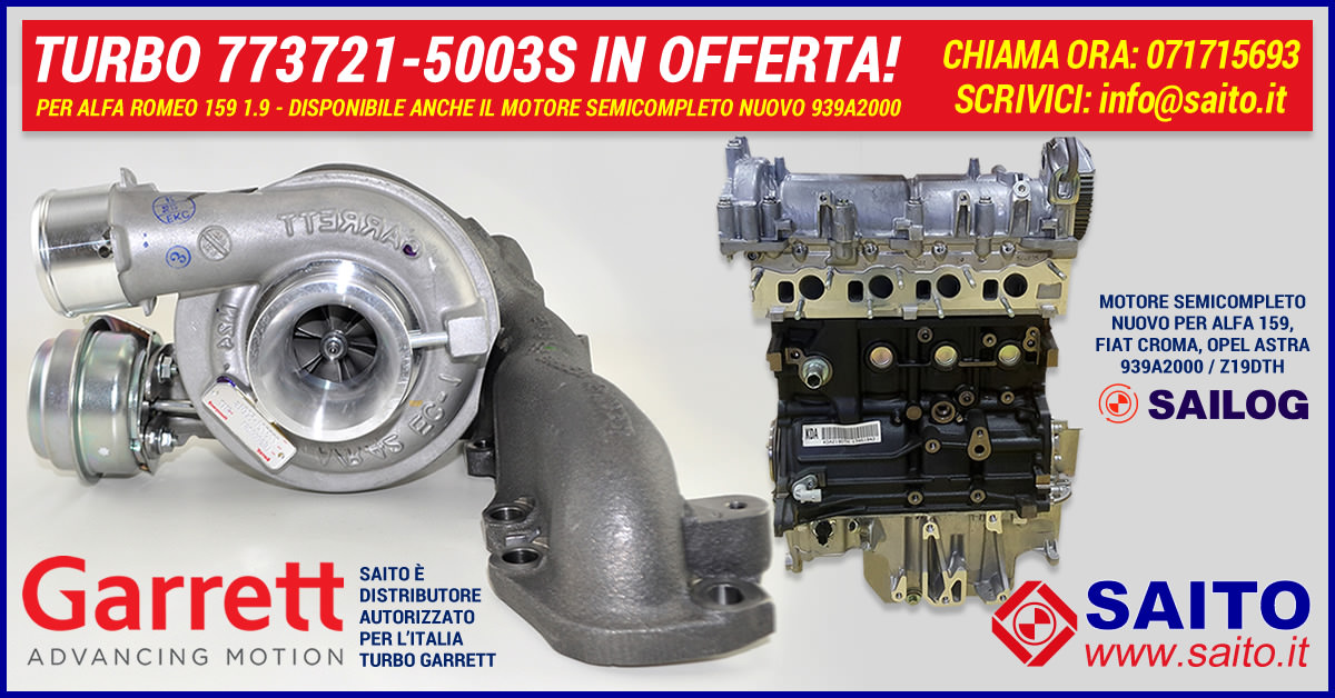 Turbo Garrett 773721-5003S + Motore Fiat 939A2000