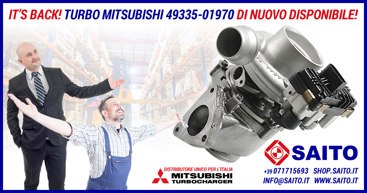 It's Back! Turbo Mitsubishi 49335-01970 di nuovo disponibile | SAITO