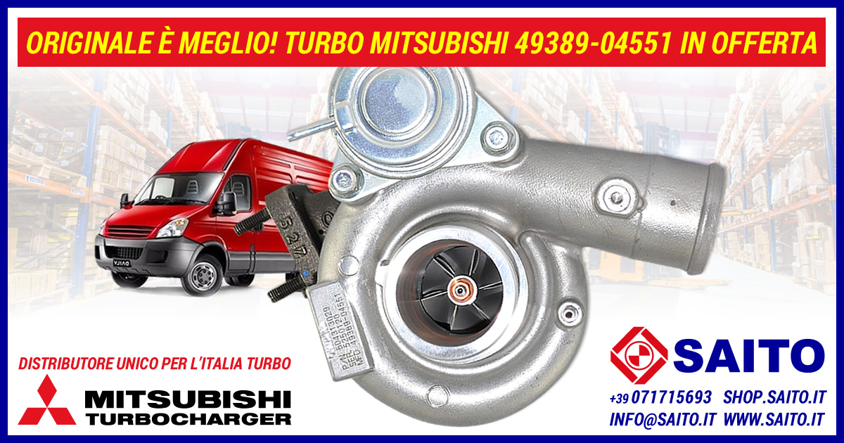 Originale è meglio! Turbo Mitsubishi 49389-04551 per Iveco Daily