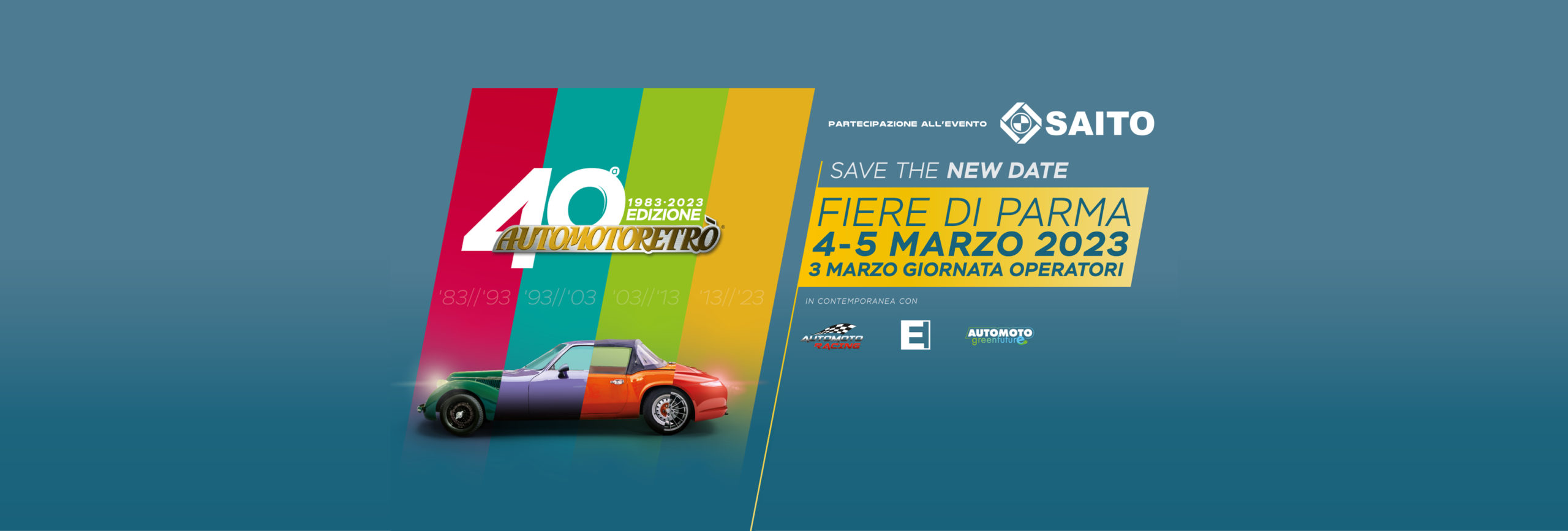 Partecipazione alla 40° edizione di Automotoretrò e alla 13° edizione di Automotoracing | SAITO