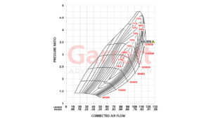 Performance G-Series II G40-1250 71mm Compressor Map | SAITO